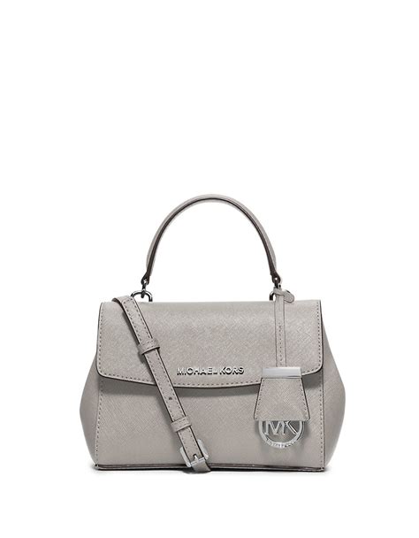 michael kors ava pearl grey|Michael Kors Pearl Grey Satchel Handbag Ava Style .